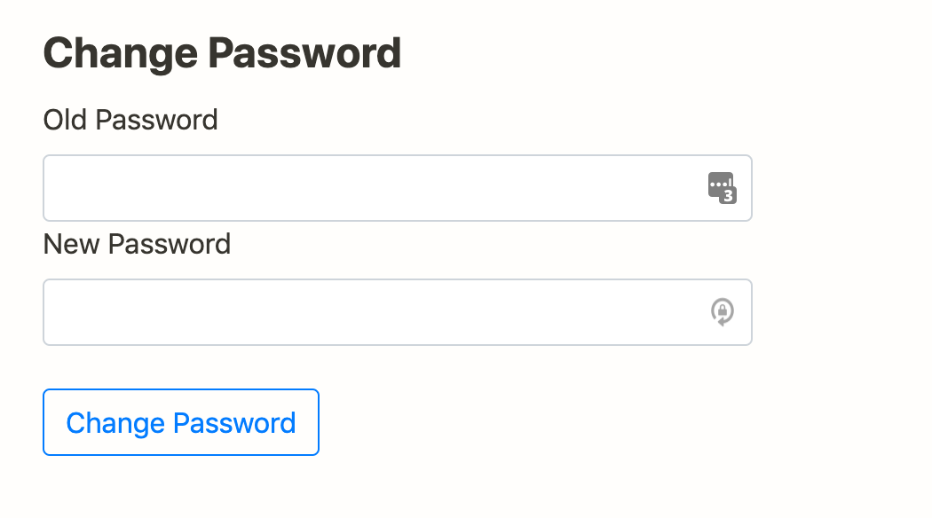 password change start