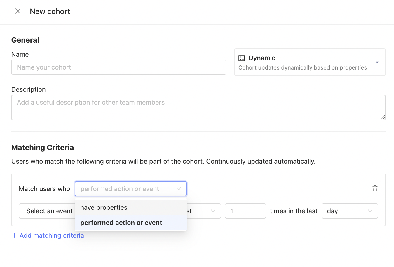 Three key cohort settings